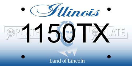 1150TX Illinois License Plate