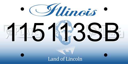 115113SB Illinois License Plate