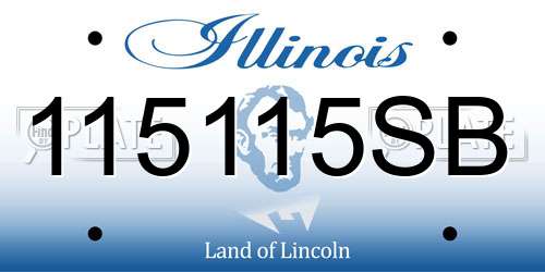 115115SB Illinois License Plate