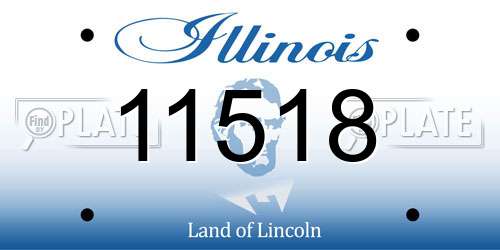 11518 Illinois License Plate