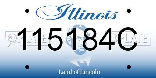 115184C Illinois License Plate