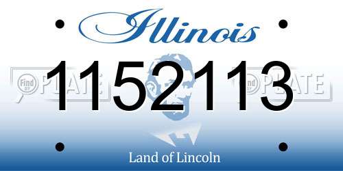 1152113 Illinois License Plate