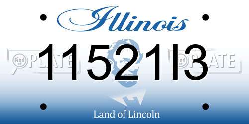 11521I3 Illinois License Plate