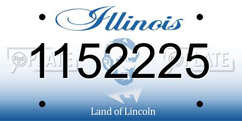 1152225 Illinois License Plate