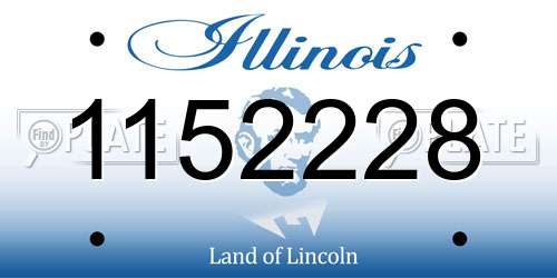 1152228 Illinois License Plate