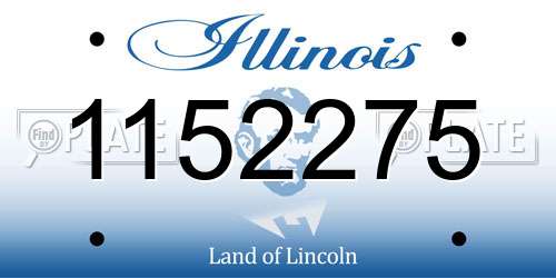 1152275 Illinois License Plate