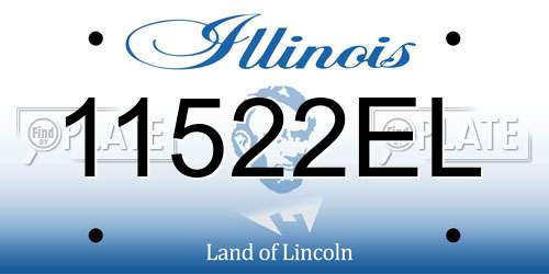 11522EL Illinois License Plate