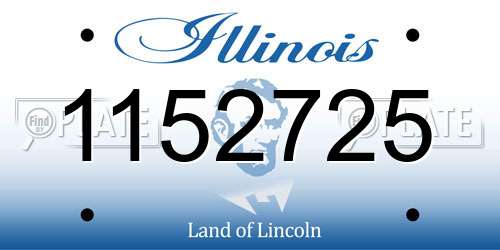 1152725 Illinois License Plate