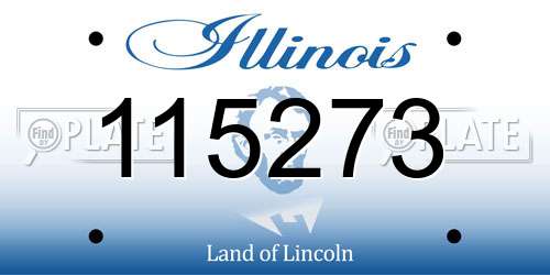115273 Illinois License Plate