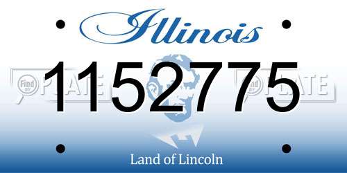 1152775 Illinois License Plate