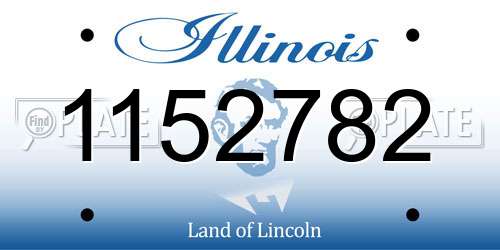 1152782 Illinois License Plate