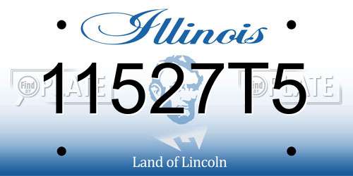 11527T5 Illinois License Plate