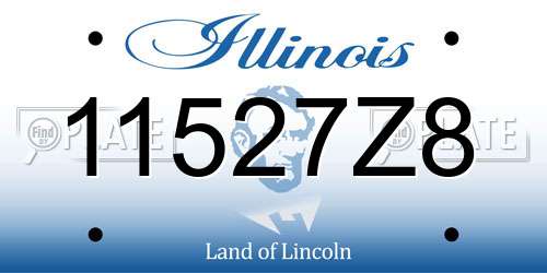 11527Z8 Illinois License Plate