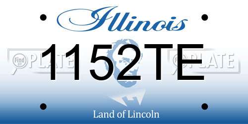 1152TE Illinois License Plate