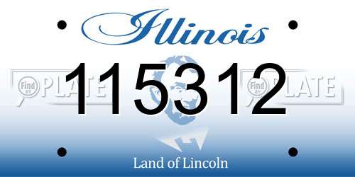 115312 Illinois License Plate