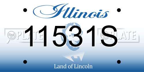 11531S Illinois License Plate
