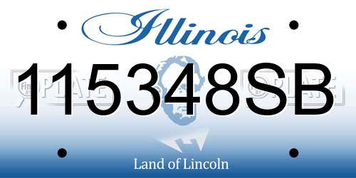 115348SB Illinois License Plate