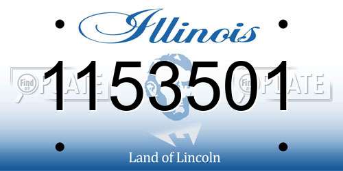 1153501 Illinois License Plate