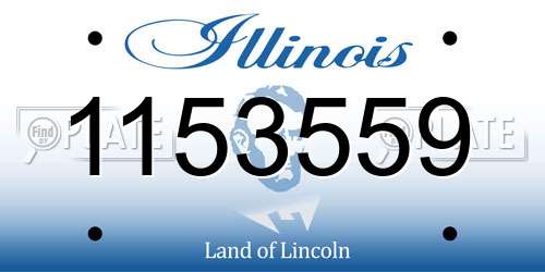 1153559 Illinois License Plate