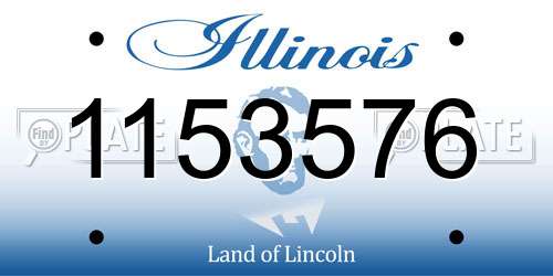 1153576 Illinois License Plate