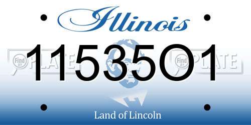 11535O1 Illinois License Plate