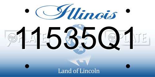 11535Q1 Illinois License Plate