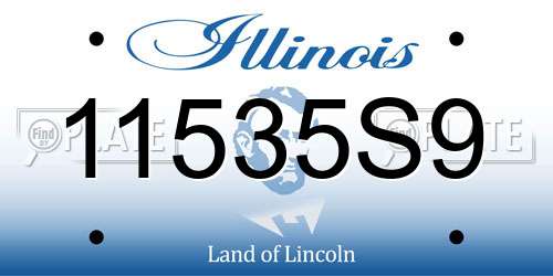 11535S9 Illinois License Plate