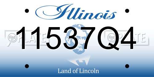 11537Q4 Illinois License Plate