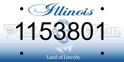 1153801 Illinois License Plate