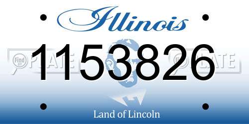 1153826 Illinois License Plate