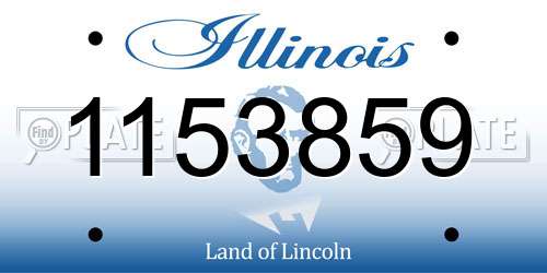 1153859 Illinois License Plate