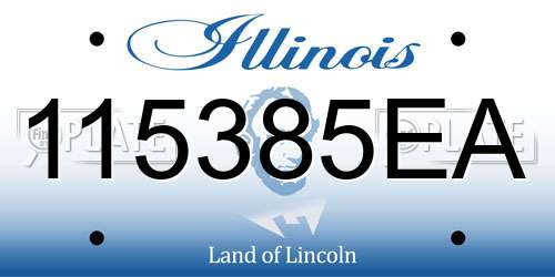 115385EA Illinois License Plate