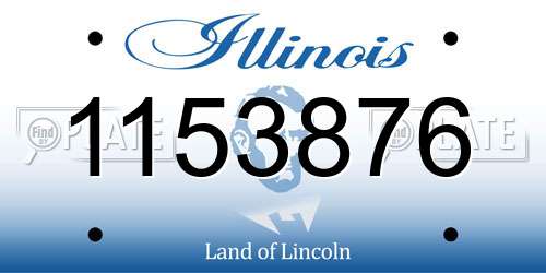 1153876 Illinois License Plate