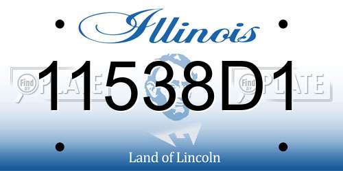 11538D1 Illinois License Plate