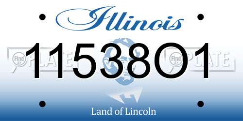 11538O1 Illinois License Plate