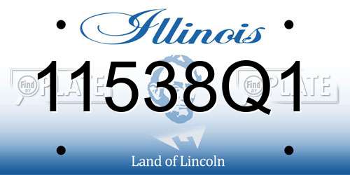 11538Q1 Illinois License Plate