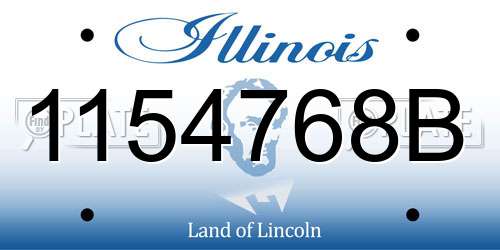 1154768B Illinois License Plate