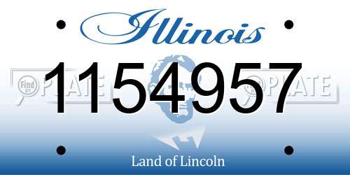 1154957 Illinois License Plate
