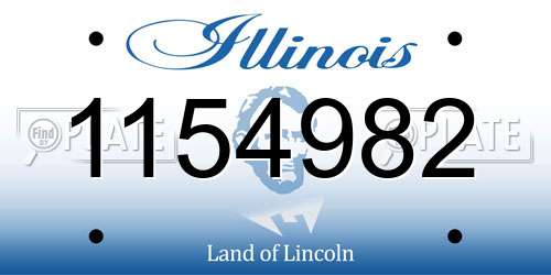 1154982 Illinois License Plate