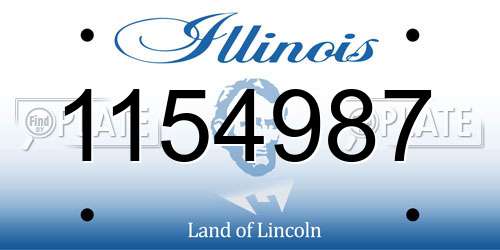 1154987 Illinois License Plate