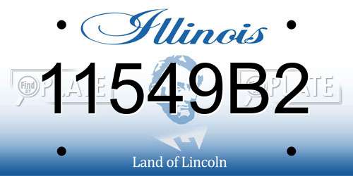 11549B2 Illinois License Plate