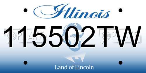 115502TW Illinois License Plate