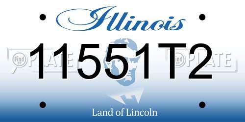 11551T2 Illinois License Plate