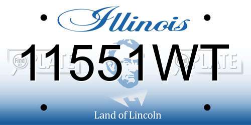 11551WT Illinois License Plate