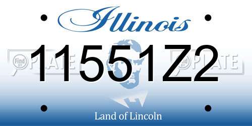 11551Z2 Illinois License Plate