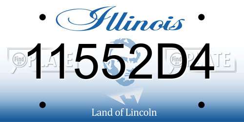 11552D4 Illinois License Plate