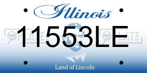 11553LE Illinois License Plate