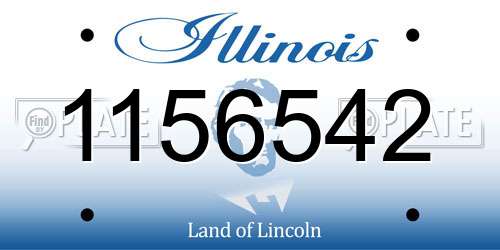 1156542 Illinois License Plate