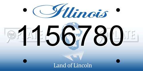 1156780 Illinois License Plate