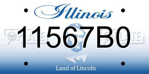 11567B0 Illinois License Plate